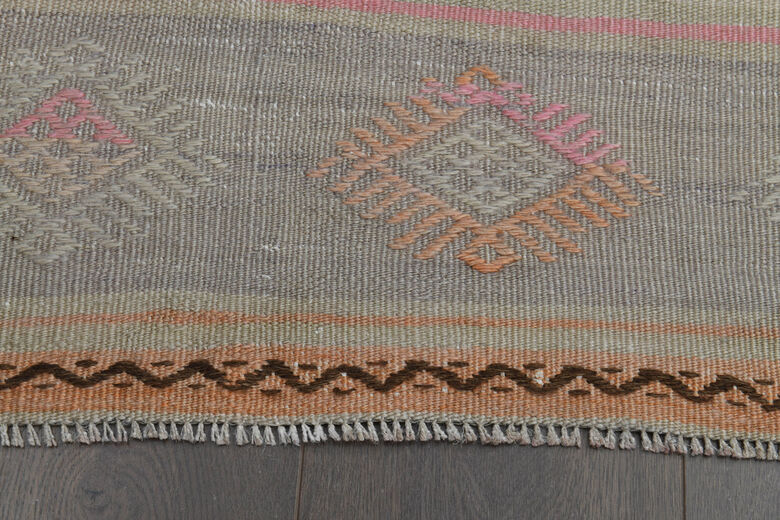 4x9, Boho Decor Turkish Kilim Rug