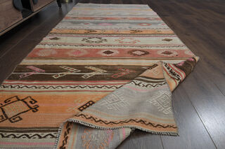 4x9, Boho Decor Turkish Kilim Rug - Thumbnail