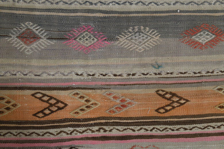 4x9, Boho Decor Turkish Kilim Rug