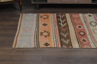 4x9, Boho Decor Turkish Kilim Rug - Thumbnail