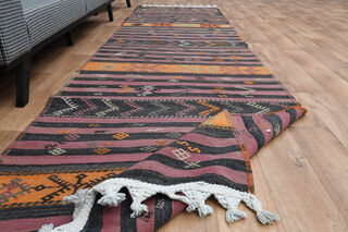 Wool Flatweave Vintage Runner - Thumbnail