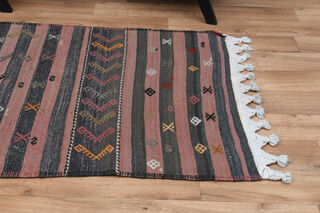 Wool Flatweave Vintage Runner - Thumbnail