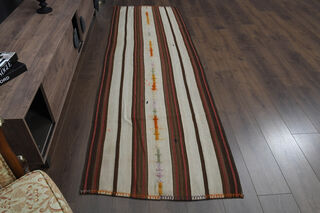 3x9, Boho Decor Vintage Kilim Runner - Thumbnail