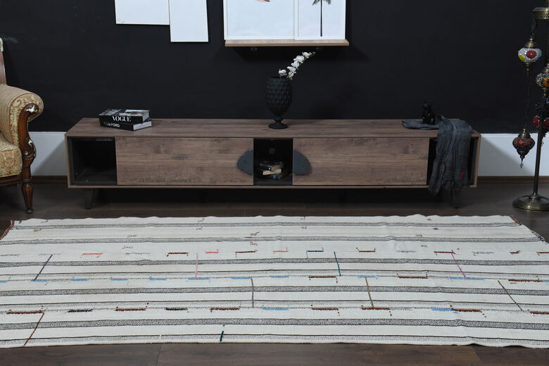 5x10, Ultra Wide Vintage Kilim Runner