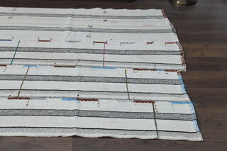 5x10, Ultra Wide Vintage Kilim Runner - Thumbnail