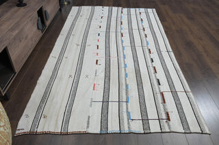 5x10, Ultra Wide Vintage Kilim Runner - Thumbnail