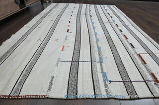 5x10, Ultra Wide Vintage Kilim Runner - Thumbnail