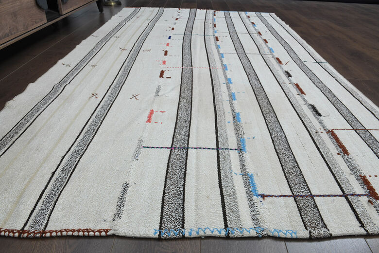 5x10, Ultra Wide Vintage Kilim Runner