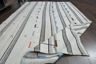 5x10, Ultra Wide Vintage Kilim Runner - Thumbnail