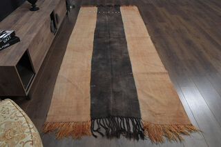 4x10, Flatweave Striped Antique Runner - Thumbnail