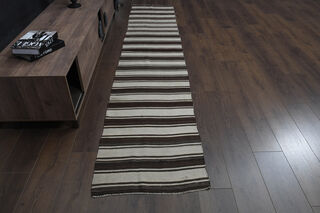 2x11, Soft Wool Vintage Kilim Runner - Thumbnail