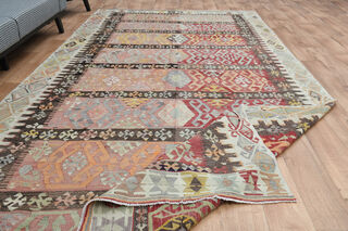 7x13, Ultra Wide Turkish Kilim Runner - Thumbnail