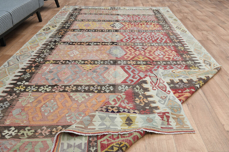 7x13, Ultra Wide Turkish Kilim Runner