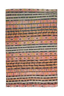 6x9, Handmade Vintage Kilim Runner - Thumbnail