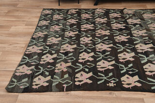 6x12, Shabby Decor Wide Vintage Kilim Runner - Thumbnail