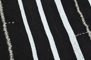 5x9, Striped Rustic Turkish Kilim Rug - Thumbnail