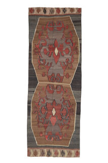 4x12, Flatweave Wool Wide Turkish Kilim - Thumbnail