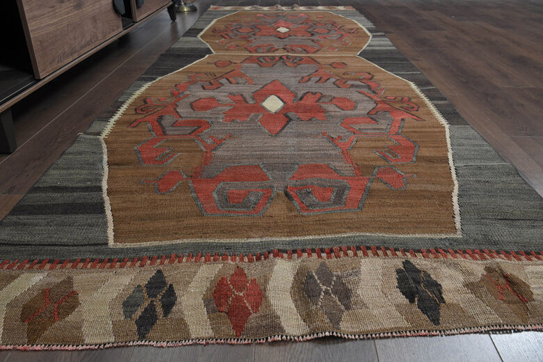 4x12, Flatweave Wool Wide Turkish Kilim