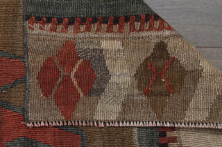 4x12, Flatweave Wool Wide Turkish Kilim - Thumbnail