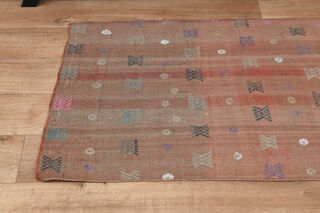 2x6, Faded Orange Vintage Kilim Runner - Thumbnail