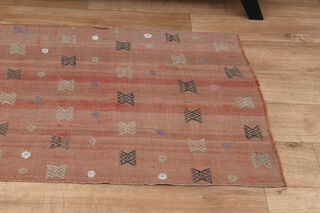 2x6, Faded Orange Vintage Kilim Runner - Thumbnail