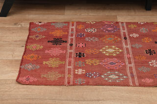 2x5, Soft Wool Oushak Kilim Runner - Thumbnail