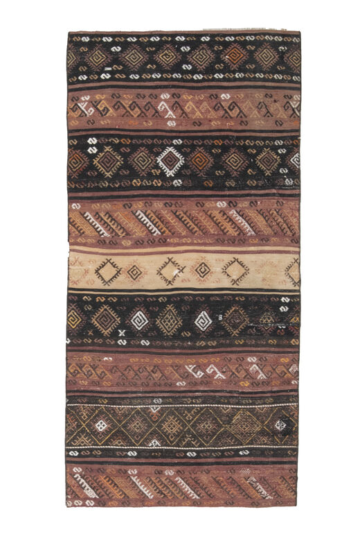 3x6, Rare Design Turkish Kilim Runner