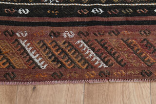 3x6, Rare Design Turkish Kilim Runner - Thumbnail