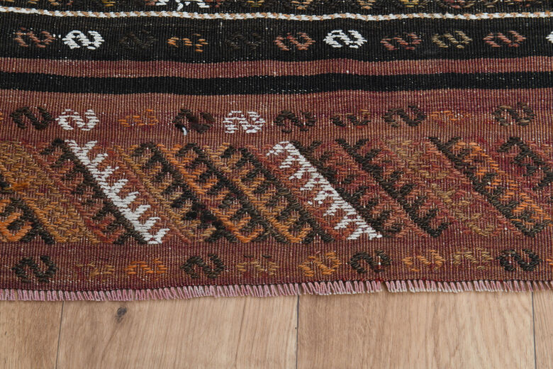 3x6, Rare Design Turkish Kilim Runner