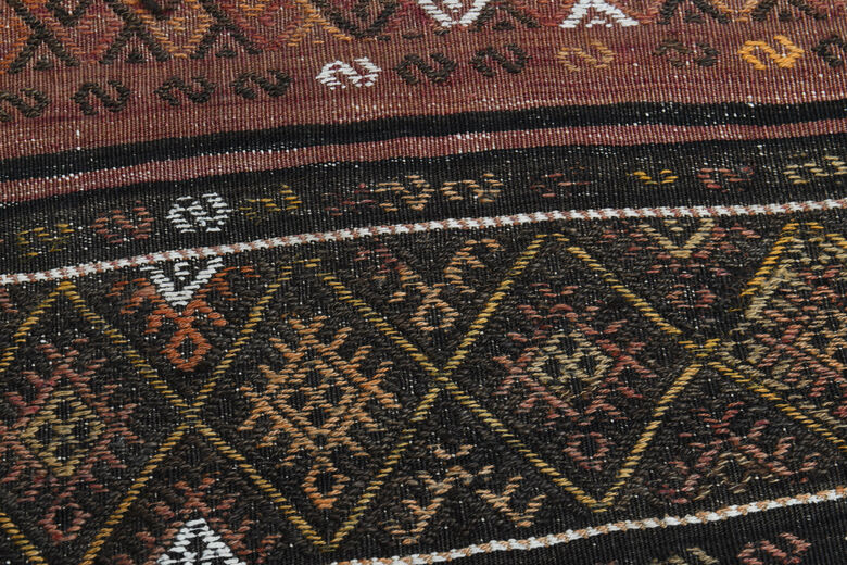 3x6, Rare Design Turkish Kilim Runner