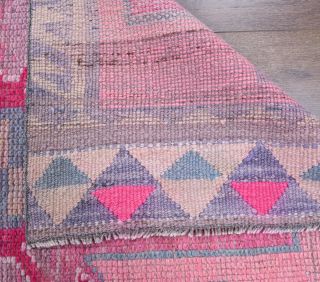 Vintage Hand-Knotted Runner Rug - Thumbnail