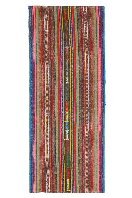 Colorful Turkish Vintage Kilim