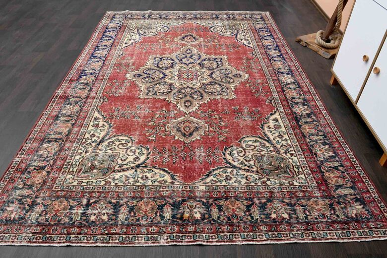 One of a Kind Vintage Turkish Rug