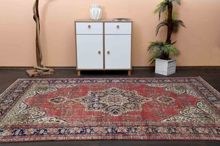 One of a Kind Vintage Turkish Rug - Thumbnail