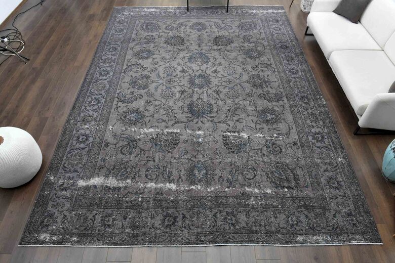 Minimalist Washable Vintage Turkish Rug