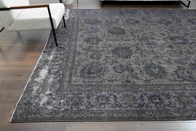 Minimalist Washable Vintage Turkish Rug