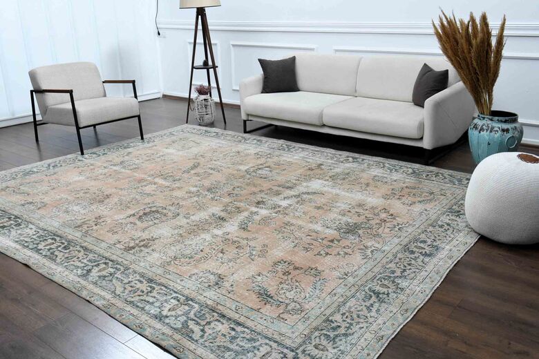 Floral Style Tribal Turkish Rug