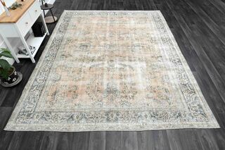 Floral Style Tribal Turkish Rug - Thumbnail