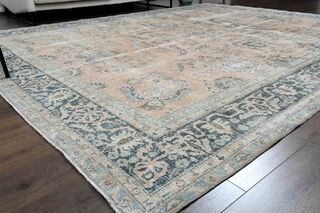 Floral Style Tribal Turkish Rug - Thumbnail