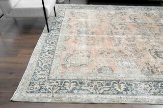 Floral Style Tribal Turkish Rug - Thumbnail