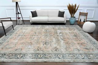 Floral Style Tribal Turkish Rug - Thumbnail