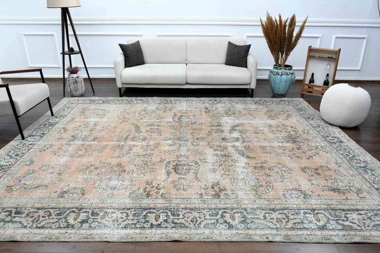 Floral Style Tribal Turkish Rug