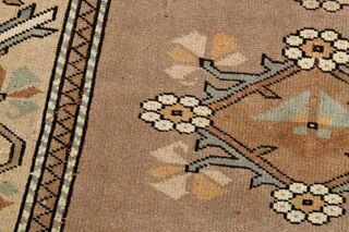 Soft Brown Milas Vintage Turkish Rug - Thumbnail