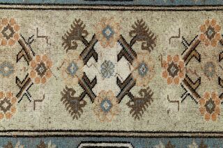 Wool Woven Vintage Turkish Rug - Thumbnail