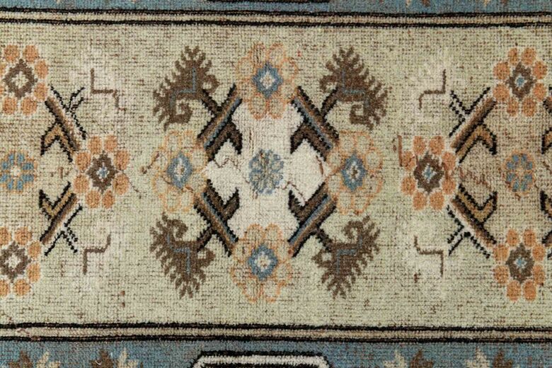 Wool Woven Vintage Turkish Rug