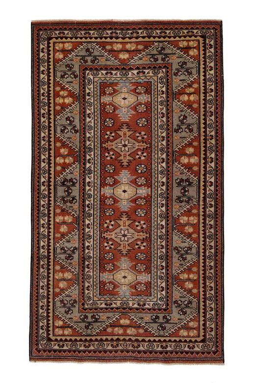 Unique Woven Vintage Turkish Rug