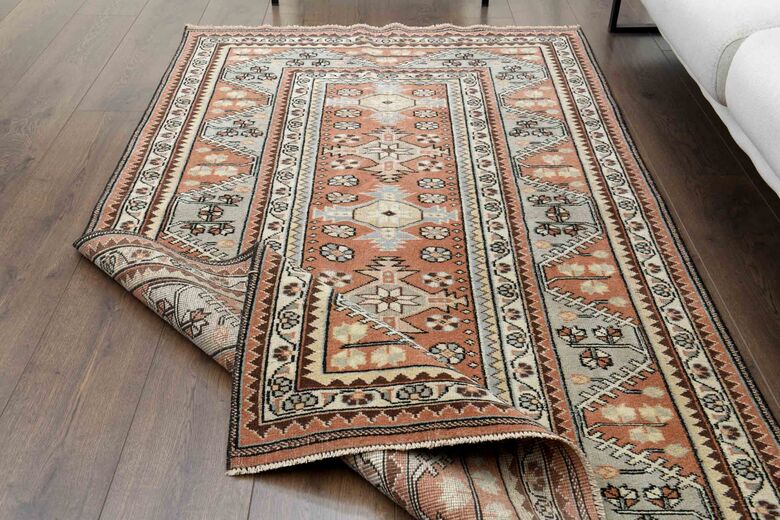 Unique Woven Vintage Turkish Rug