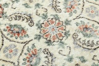 Wool Retro Turkish Rug - Thumbnail