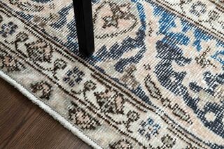 Minimalist Details Vintage Turkish Rug - Thumbnail