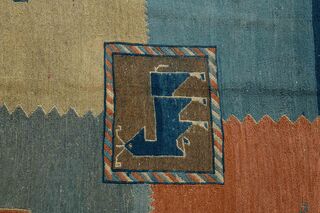 Animal Design Vintage Turkish Rug - Thumbnail